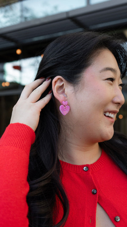 Darling Heart Earrings - Bubblegum Bliss