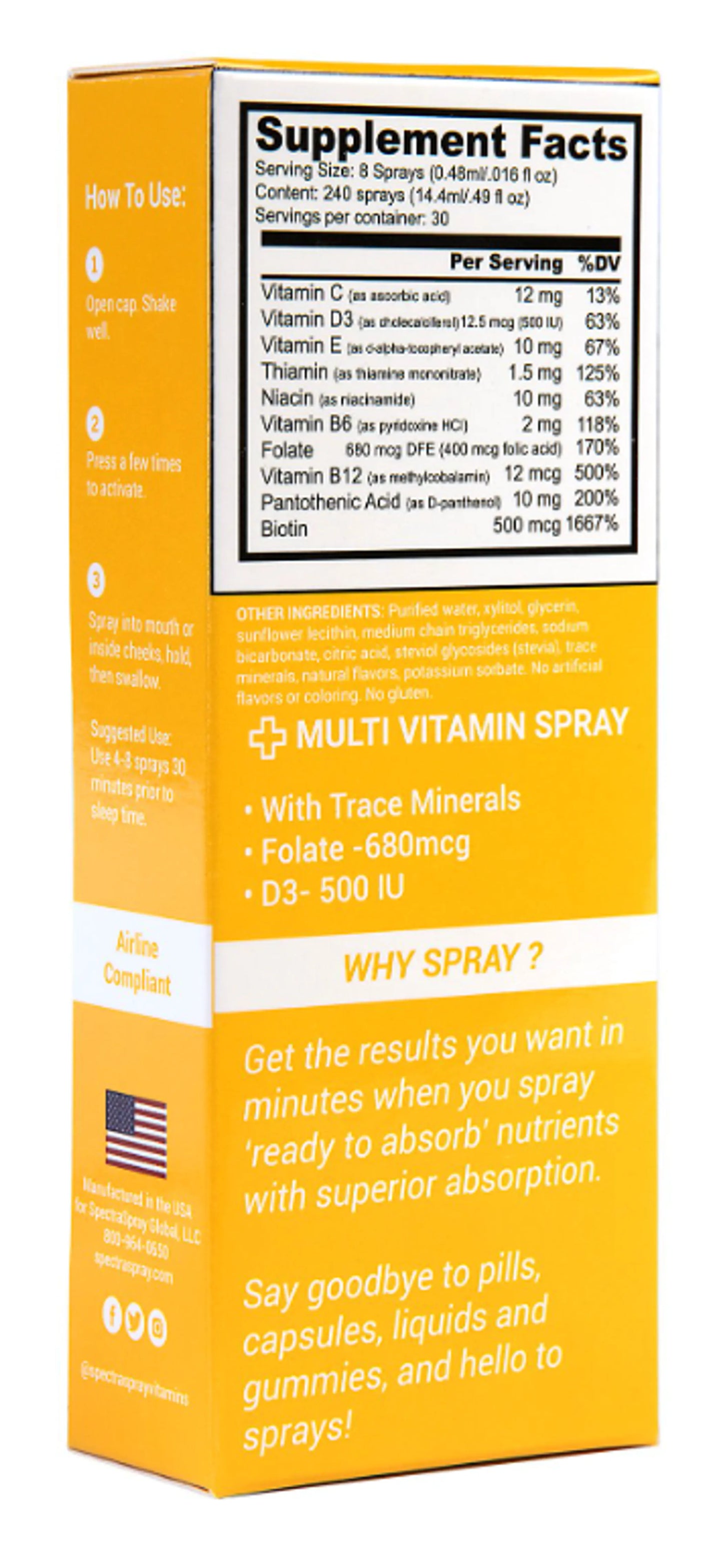 Multivitamin Oral Spray Vitamin by SpectraSpray