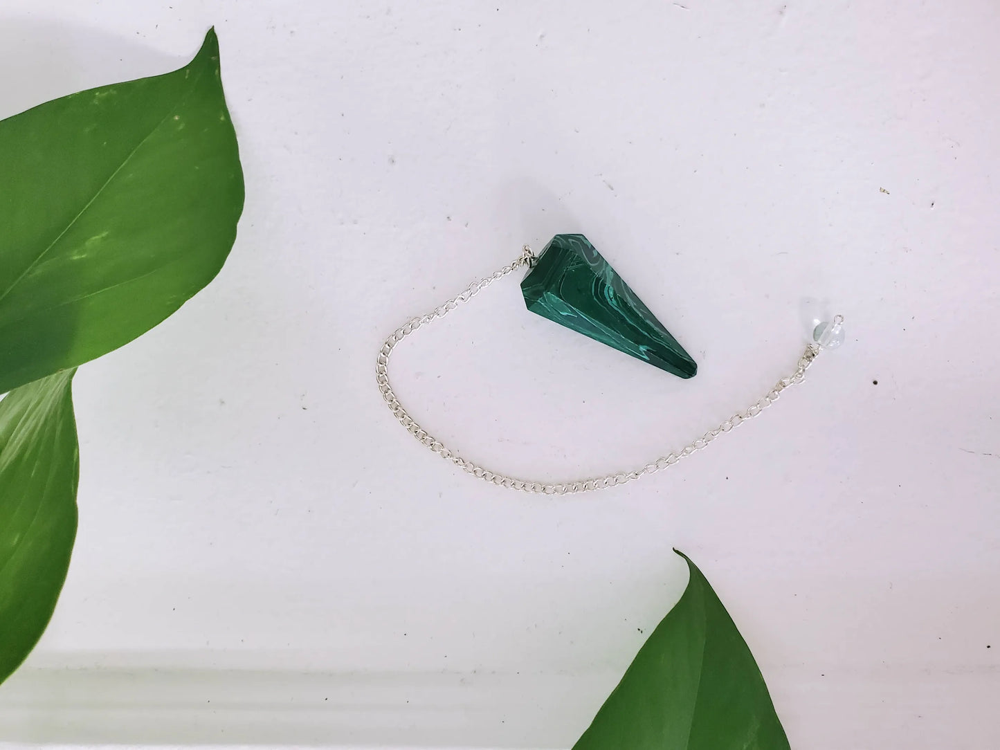 Authentic Malachite Crystal Pendulum