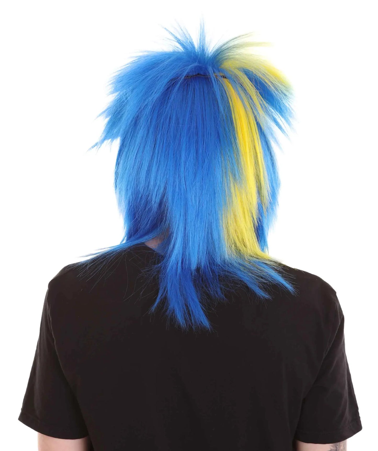 Swedish National Colors Mullet Wig