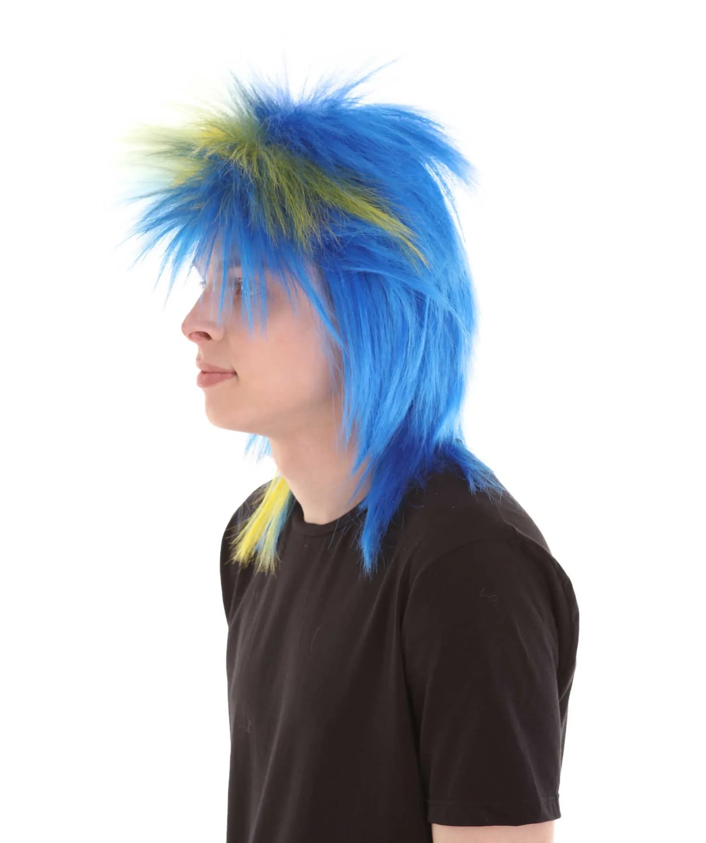 Swedish National Colors Mullet Wig