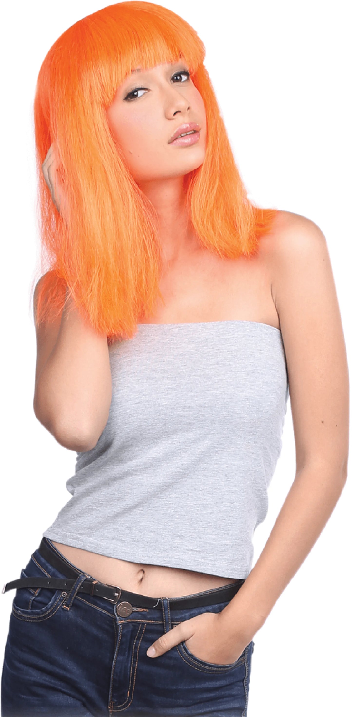 Orange Pageboy Wig
