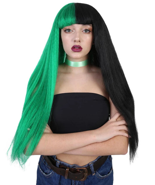 Two Tone Green Wig