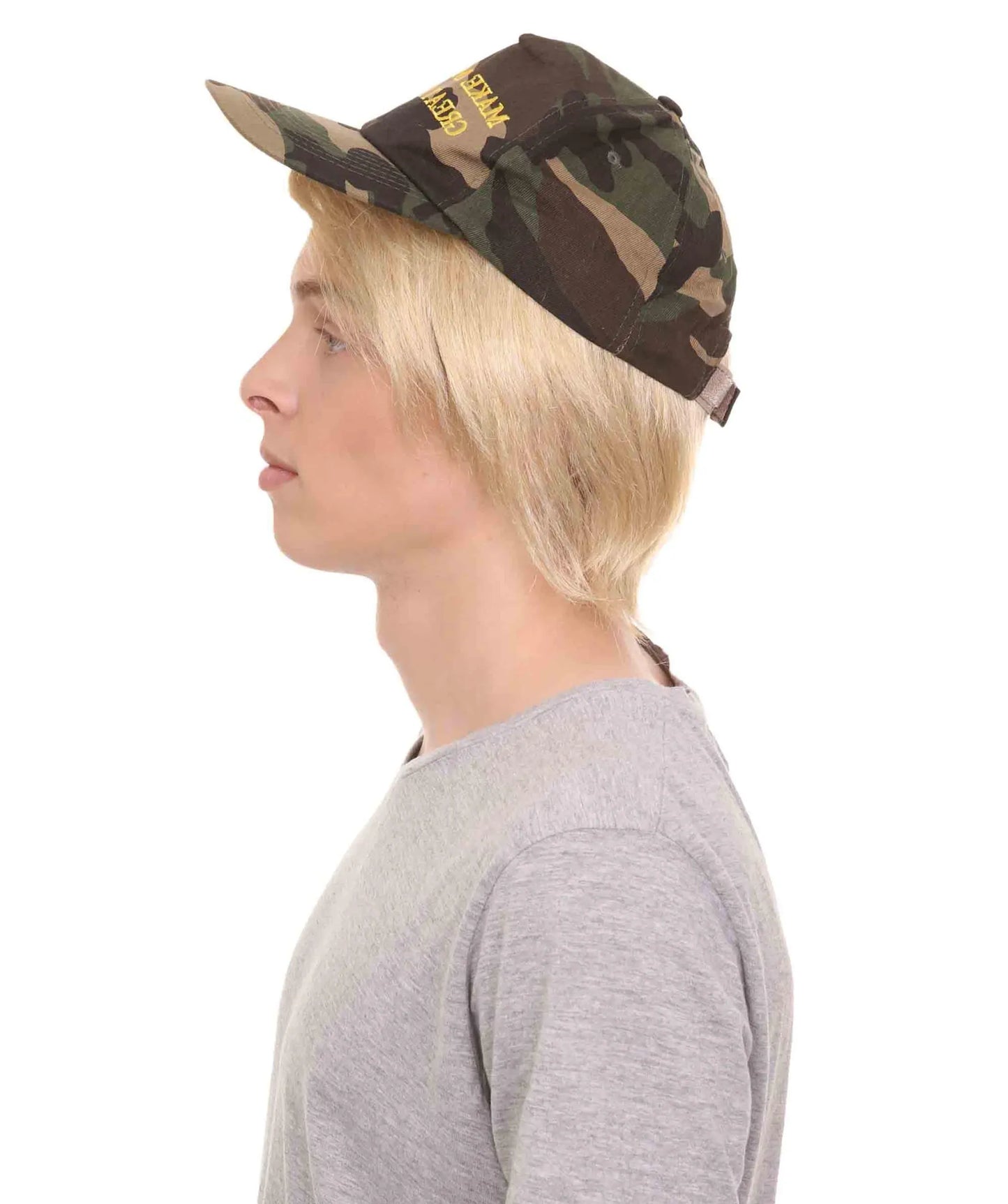 US President Wig with Camo Cap