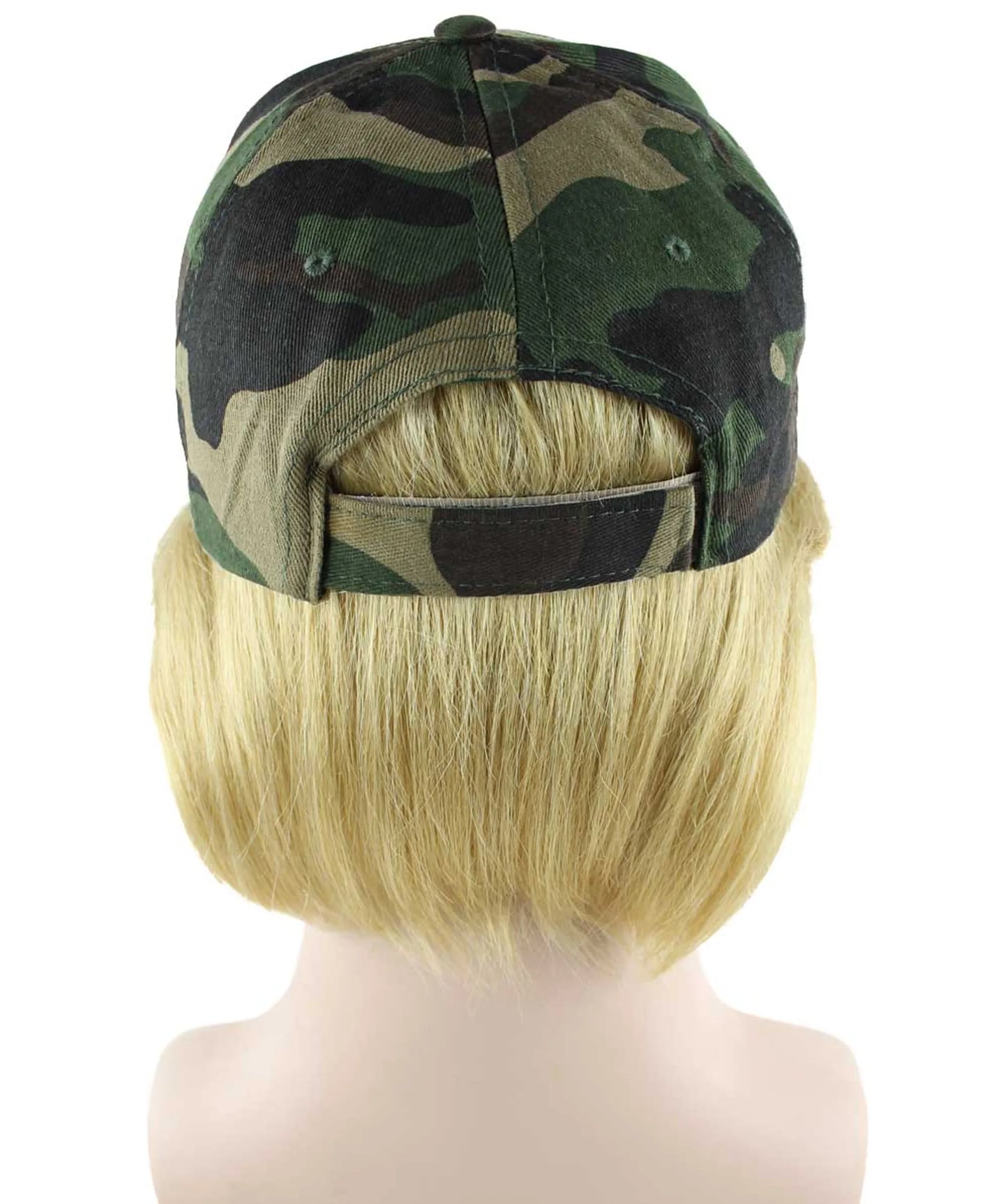 US President Wig with Camo Cap