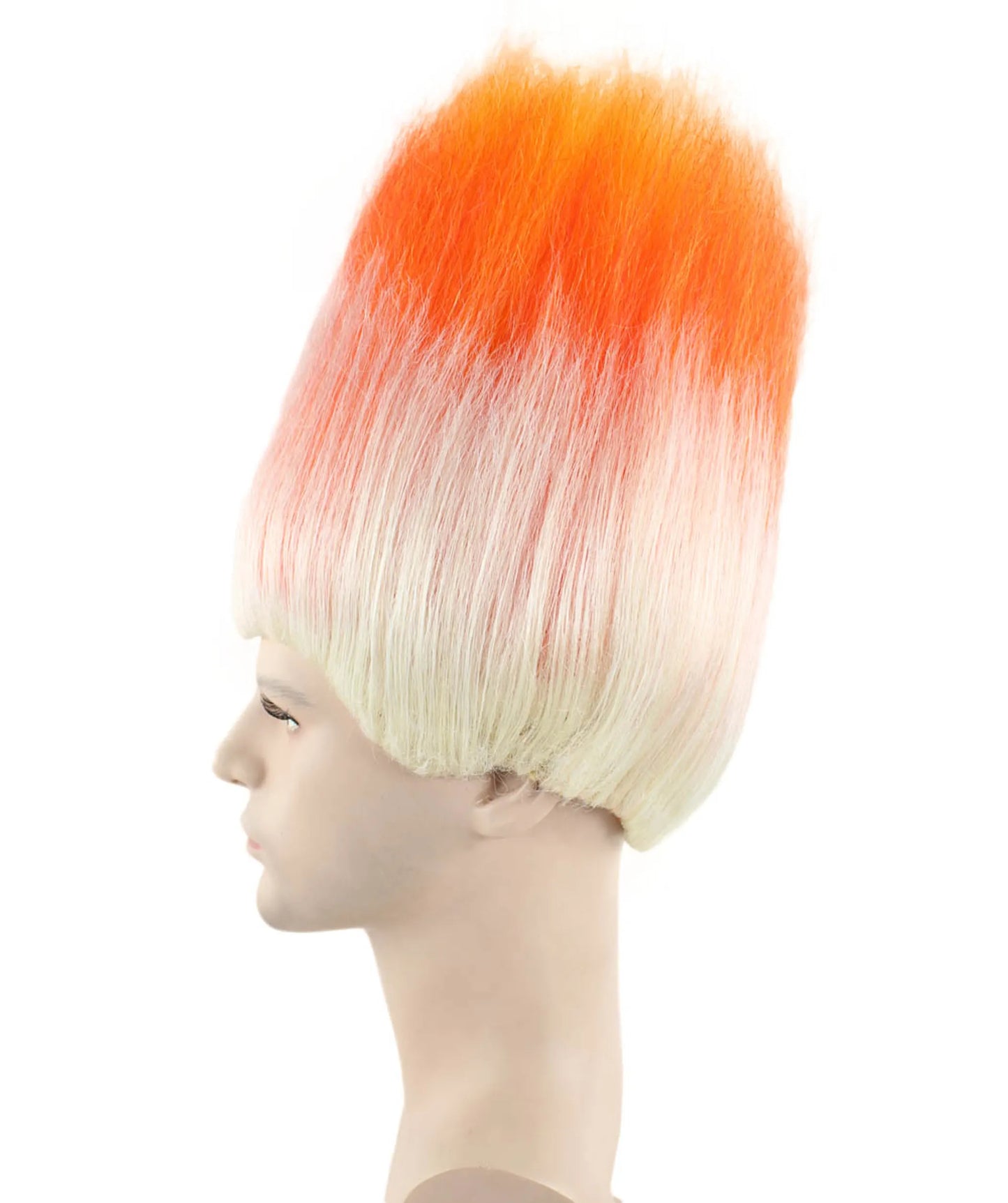 Orange and White Unisex Troll Wig