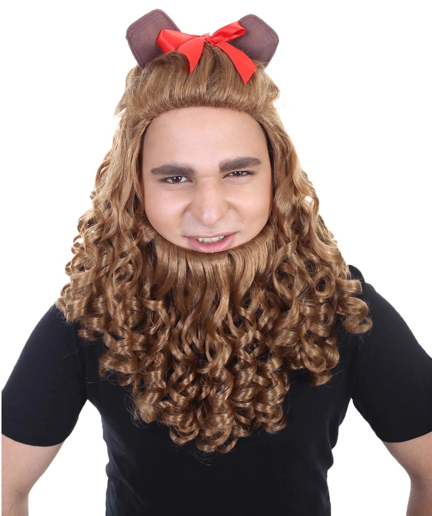 Cowardly Lion Wig & Beard Set