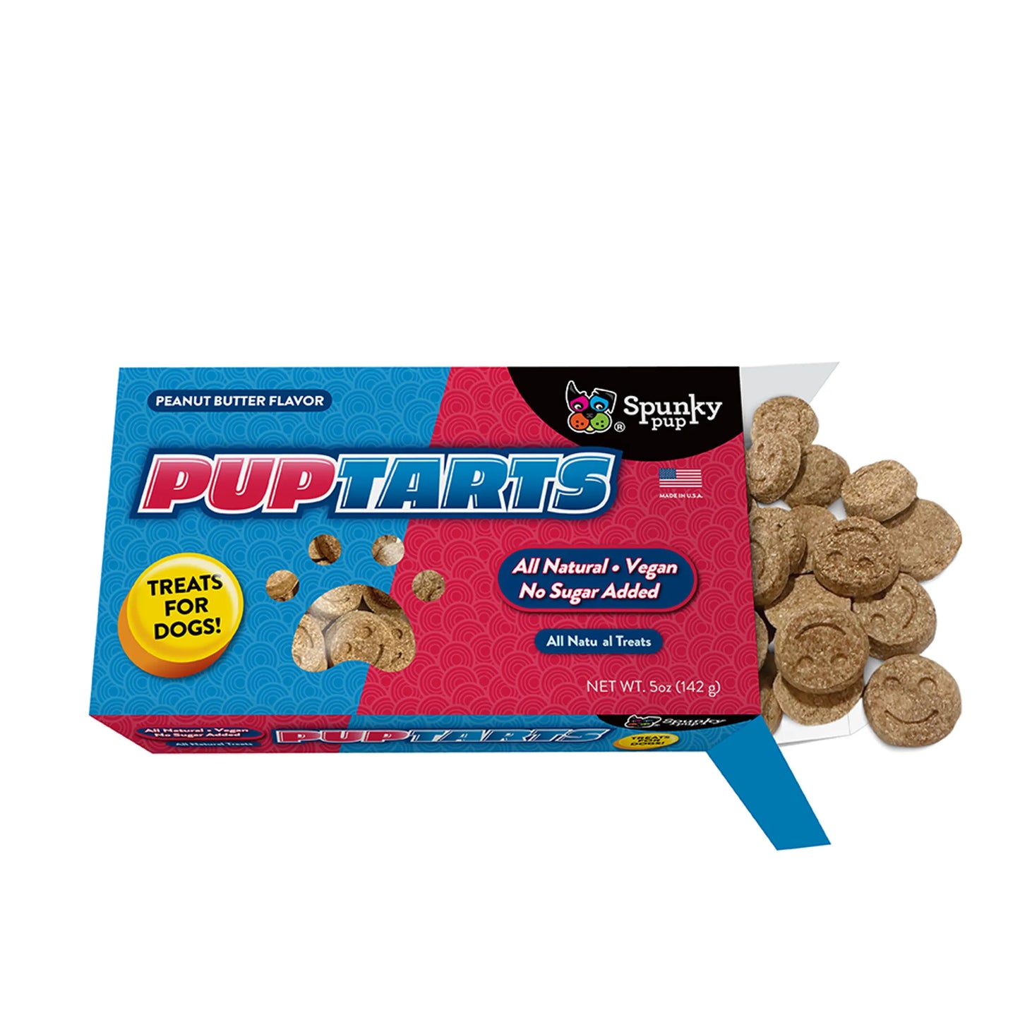 Pup Tarts Dog Treats, Crunchy Biscuits, Peanut Butter Flavor, 5 oz