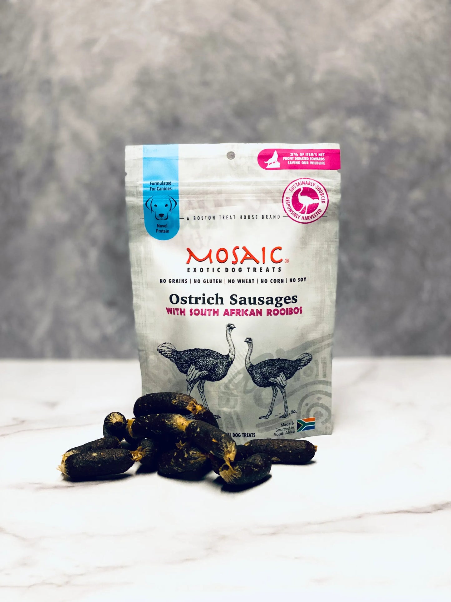 South African Ostrich Sausages with Rooibos