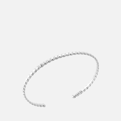 MKF Collection by Mia K. - Luna Pavé Silver Cuff