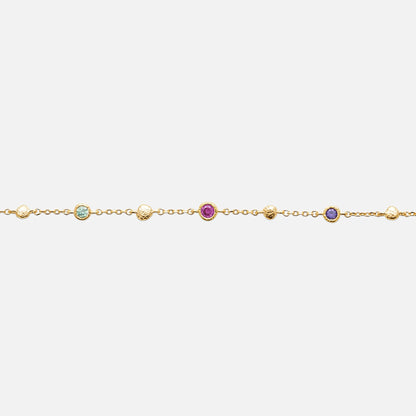 MKF Collection by Mia K. - Elara Multi-Stone Station Bracelet