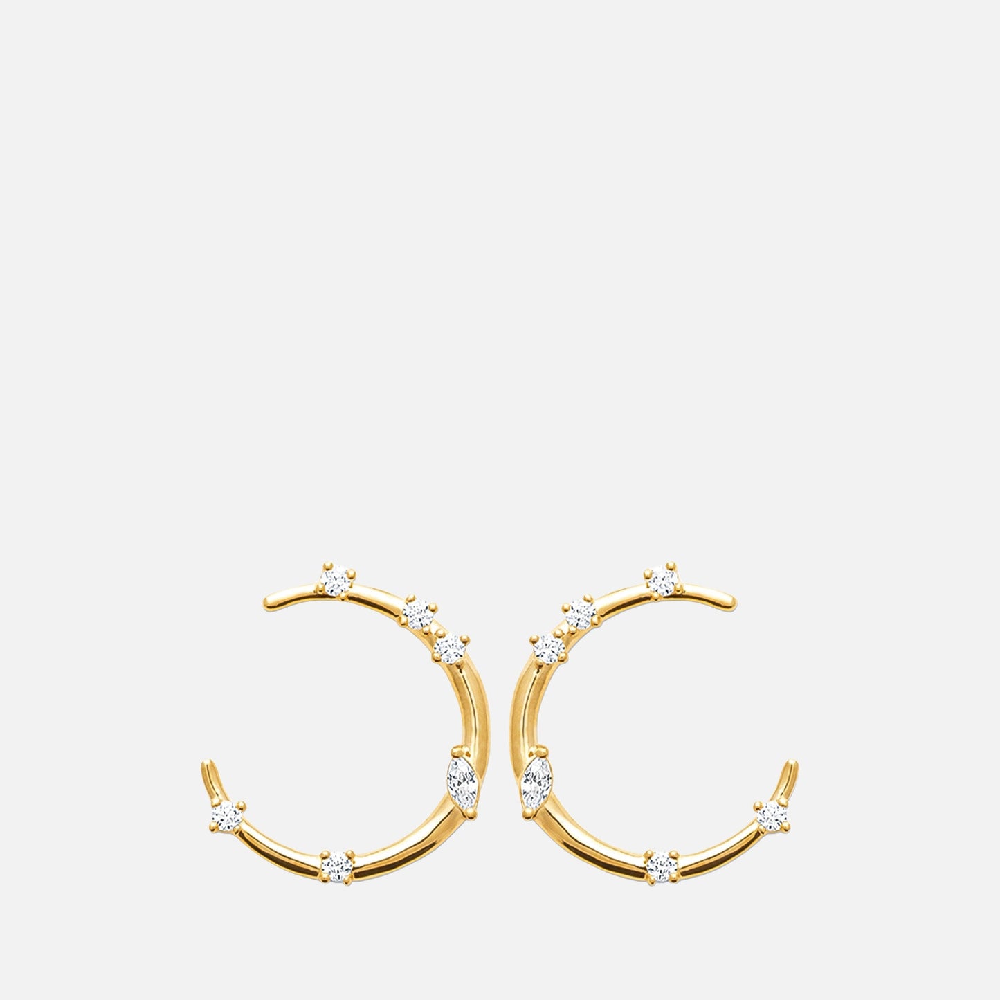MKF Collection by Mia K. - Nova Stellar Hoop Earrings