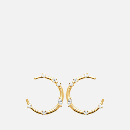 MKF Collection by Mia K. - Nova Stellar Hoop Earrings