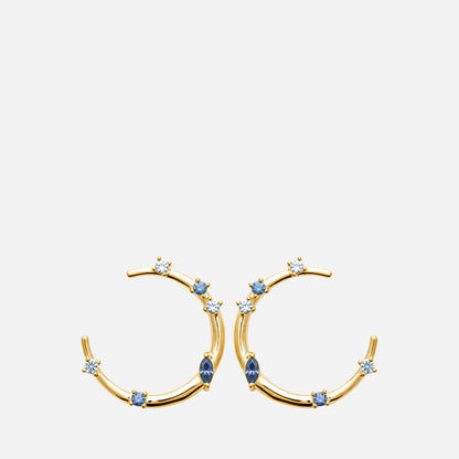MKF Collection by Mia K. - Nova Stellar Hoop Earrings
