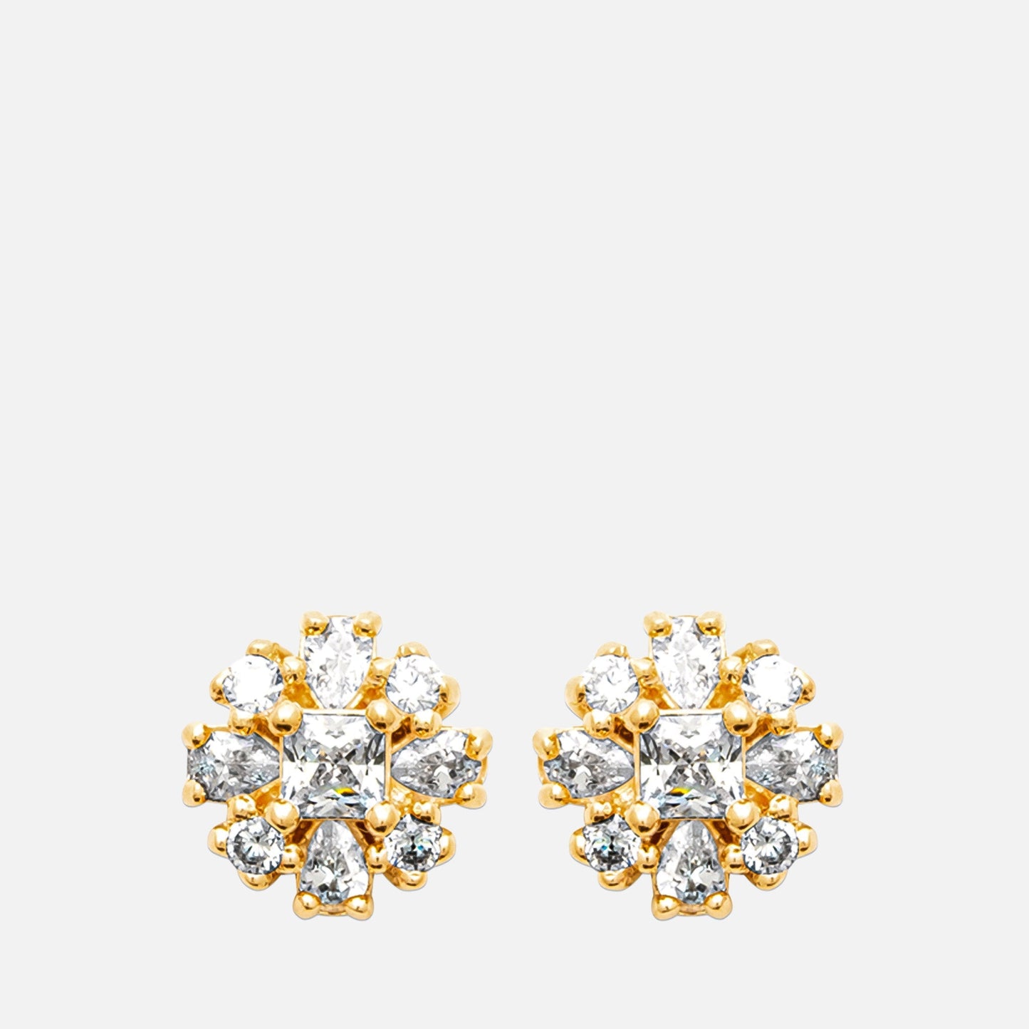 MKF Collection by Mia K. - Callista Mosaic Stud Earrings