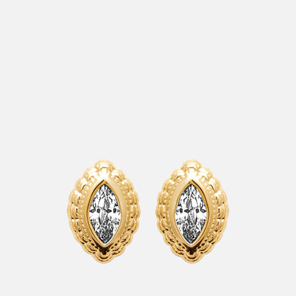 MKF Collection by Mia K. - Vida Marquise Halo Studs