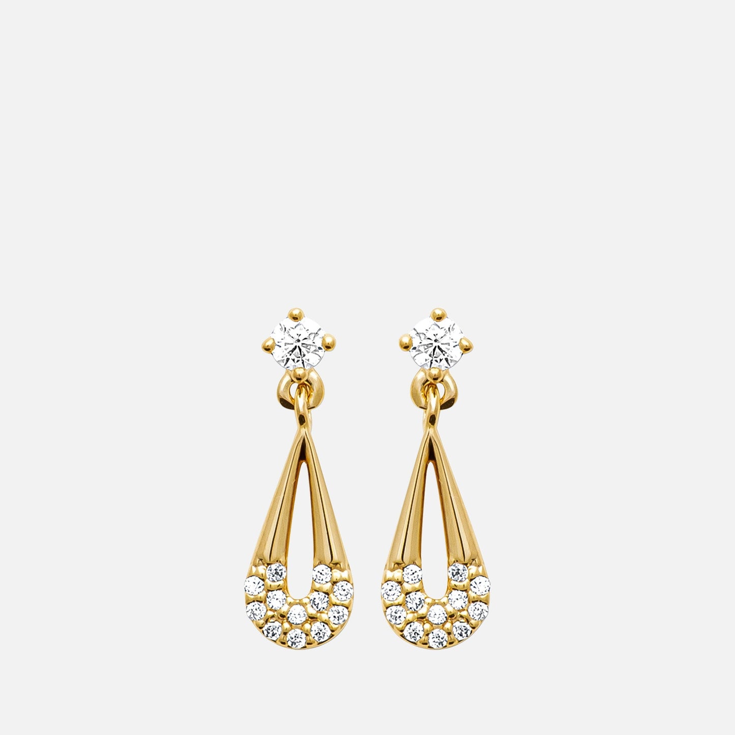 MKF Collection by Mia K. - Selene Open Teardrop Earrings