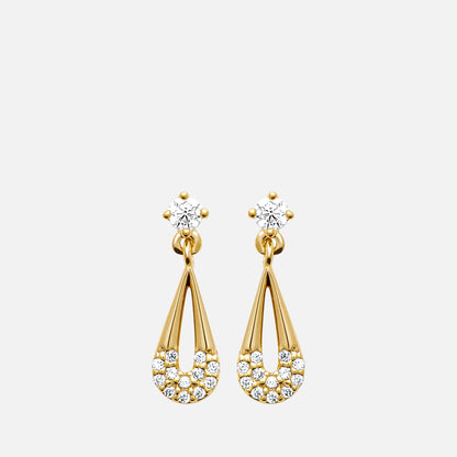 MKF Collection by Mia K. - Selene Open Teardrop Earrings