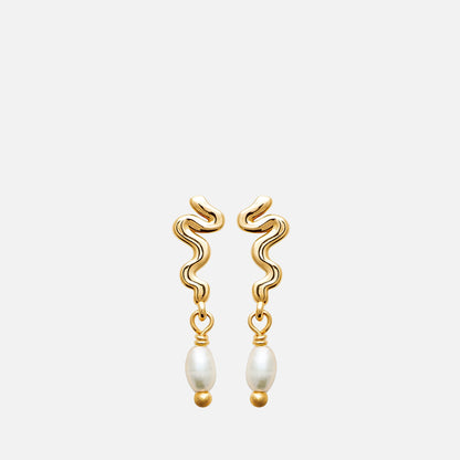 MKF Collection by Mia K. - Serpentine Tide Pearl Drops