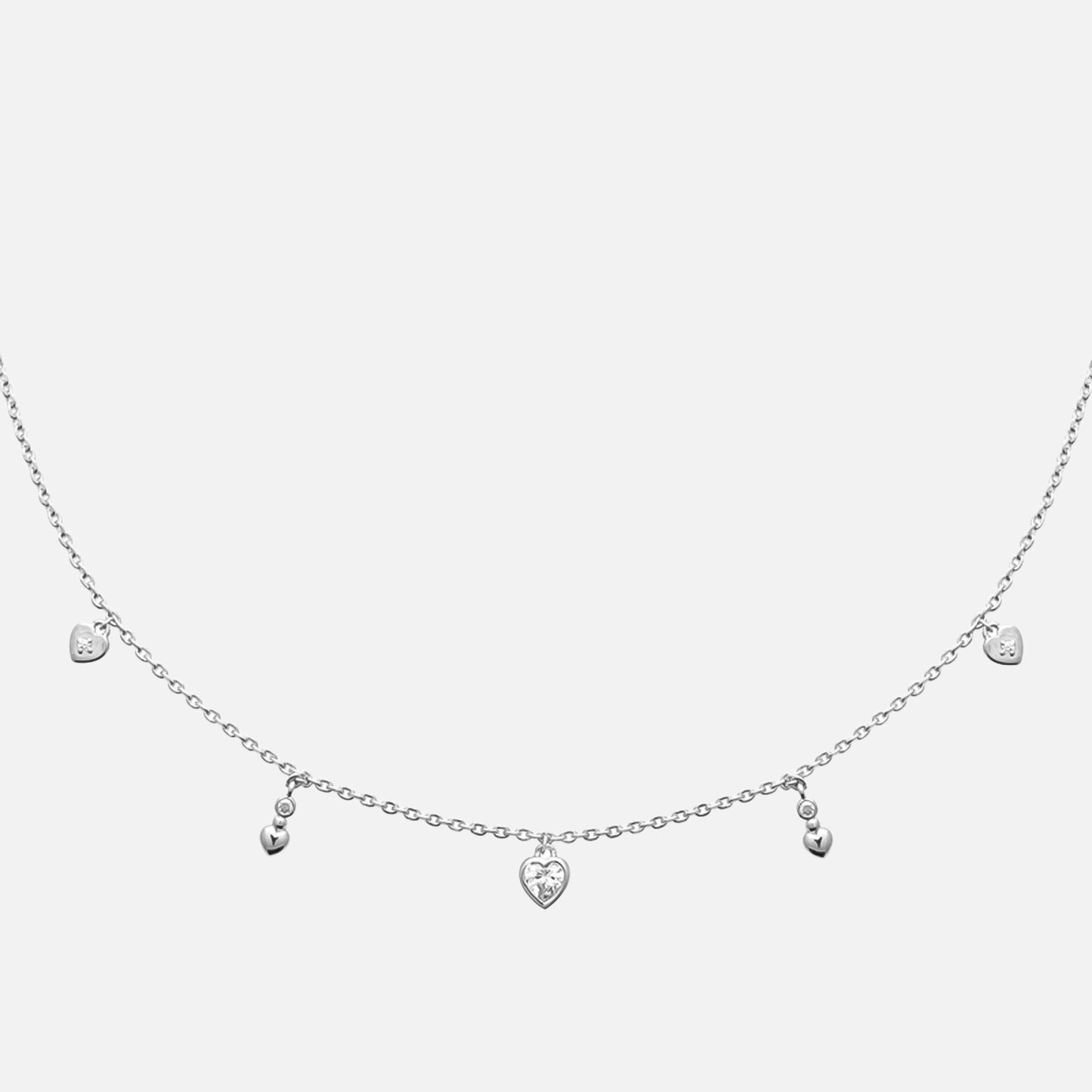 MKF Collection by Mia K. - Amora Heart Station Necklace