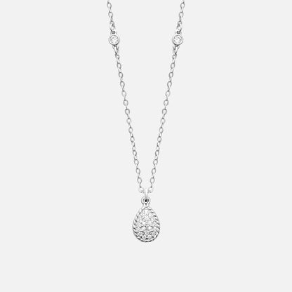 MKF Collection by Mia K. - Ethereal Frost Teardrop Necklace