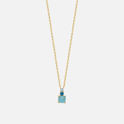 MKF Collection by Mia K. - Azure Drift Pendant