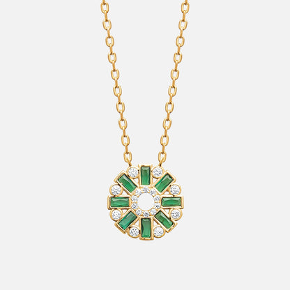 MKF Collection by Mia K. - Emerald Kaleidoscope Medallion