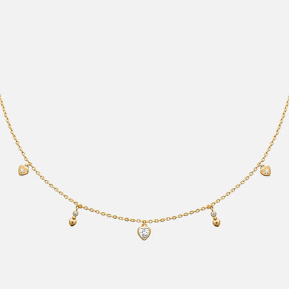 MKF Collection by Mia K. - Amora Heart Station Necklace