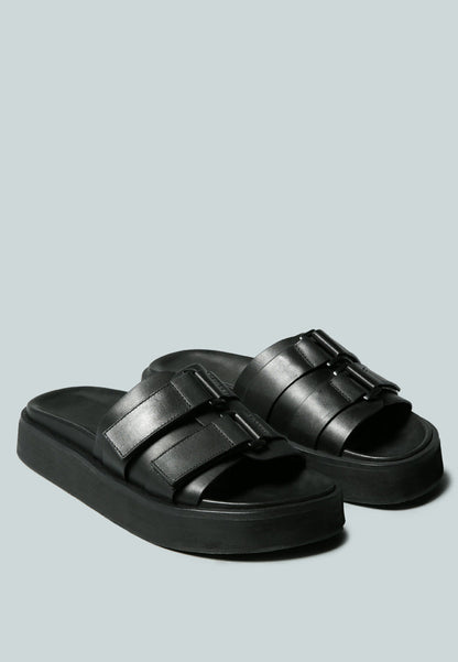 Aniston Buckled Flatform Slip-On Sandal