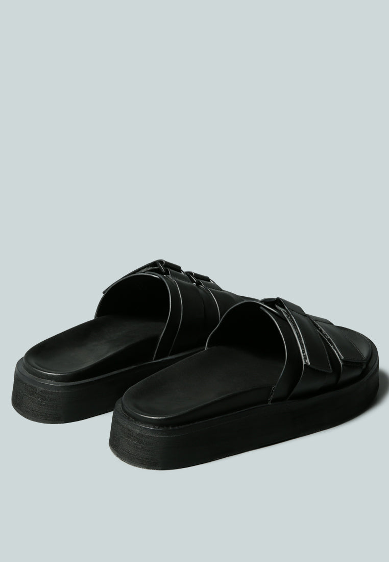Aniston Buckled Flatform Slip-On Sandal