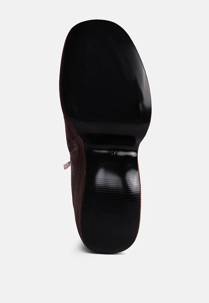Ashcan High Platform Velvet Ankle Boots