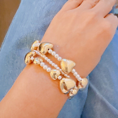 Annie Puffy Hearts Bracelet Set Of 3