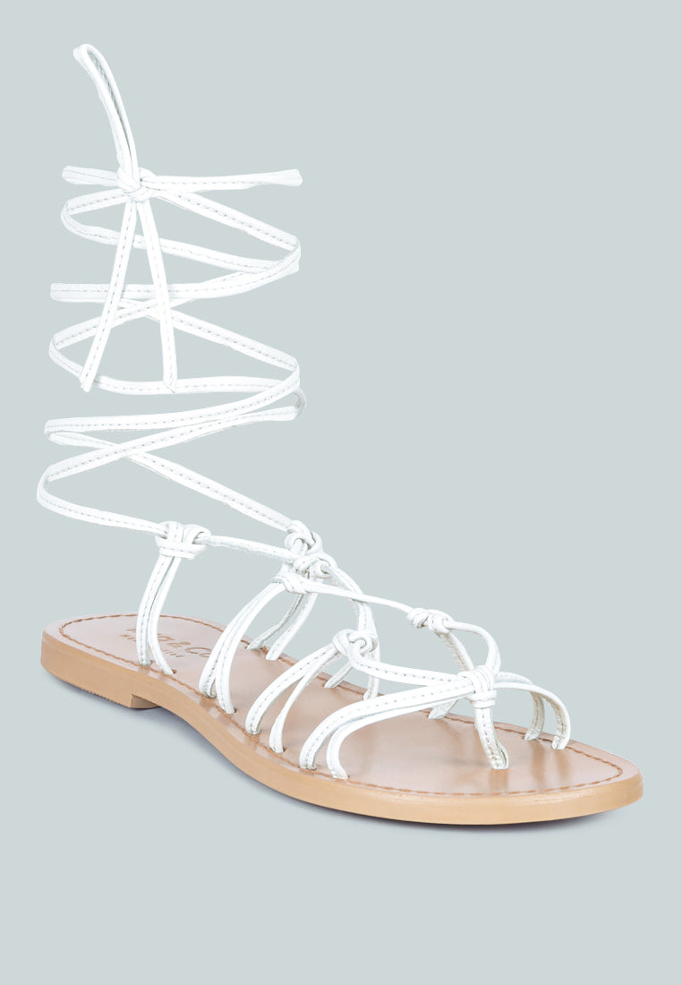 Baxea Handcrafted Tie Up String Flats