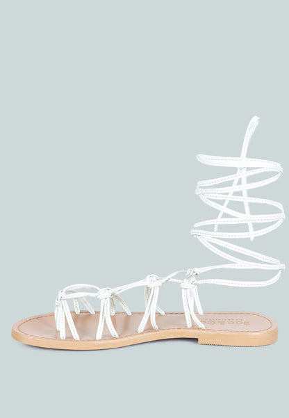 Baxea Handcrafted Tie Up String Flats