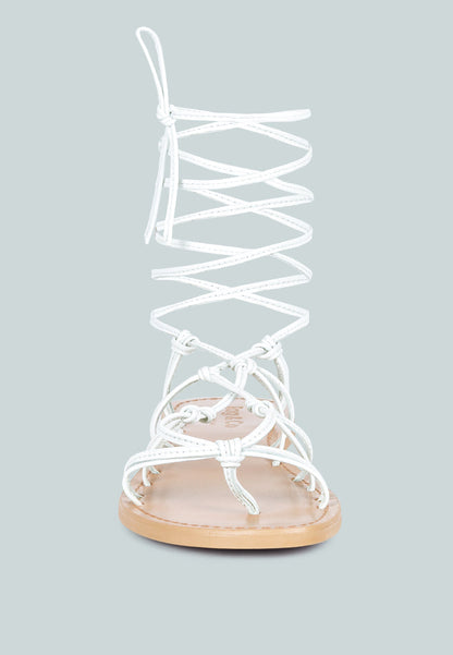 Baxea Handcrafted Tie Up String Flats