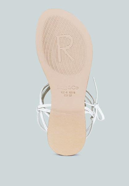 Baxea Handcrafted Tie Up String Flats