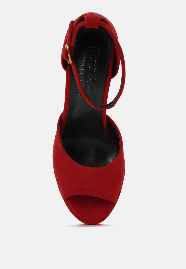 Beaty High Block Heeled Diamante Stud Sandals