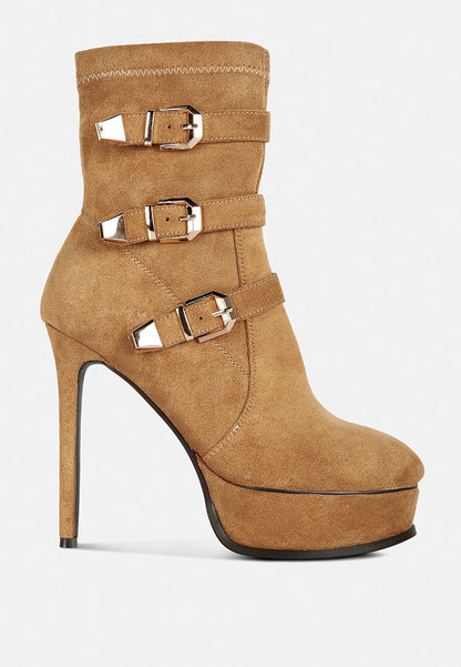 Beaux High Platform Stiletto Ankle Boots