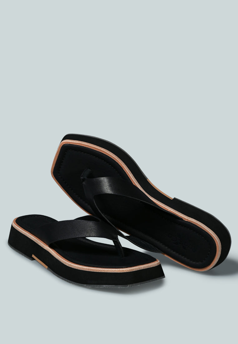 Blunt Flat Thong Sandal
