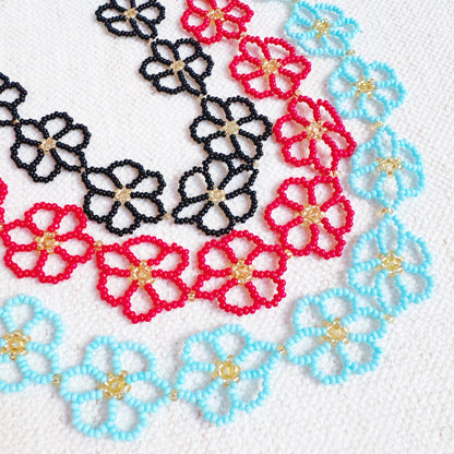 Beaded Flower Bag Charm