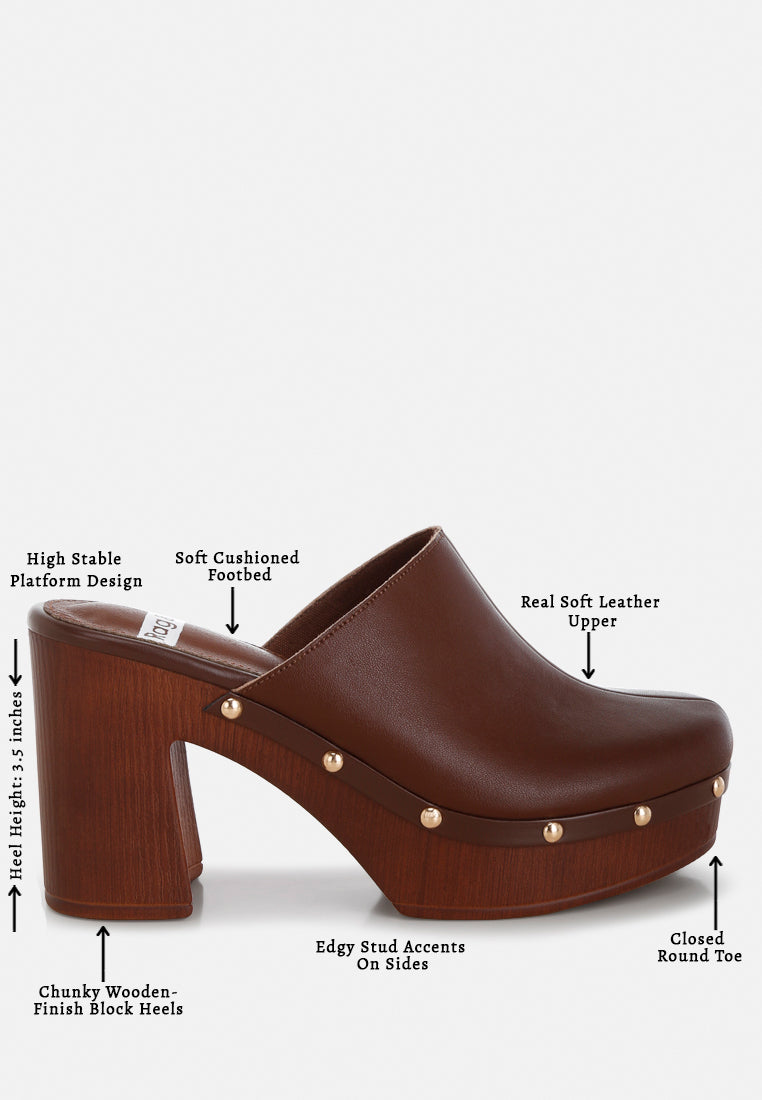 Benji Recycled Leather Clogs