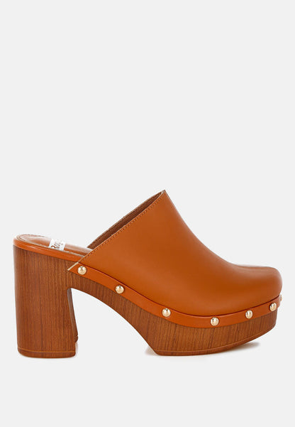 Benji Recycled Leather Clogs