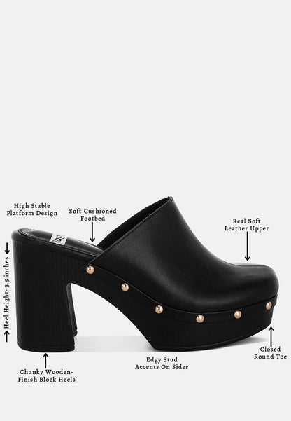 Benji Recycled Leather Clogs