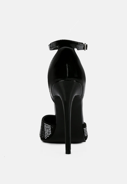 Nobles Rhinestone Patterned Stiletto Sandals