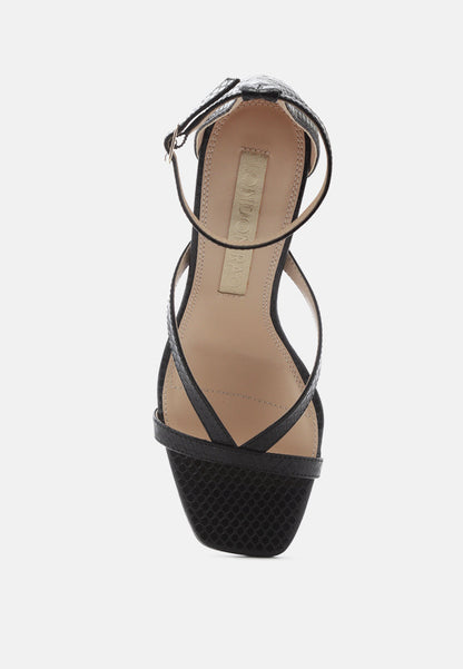 Sicily Snake Skin Print High Heel Sandals