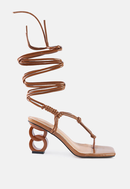Cassino Strappy Lace Up Sandals