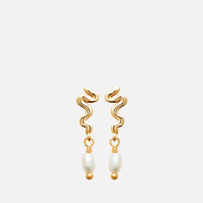 MKF Collection by Mia K. - Serpentine Tide Pearl Drops