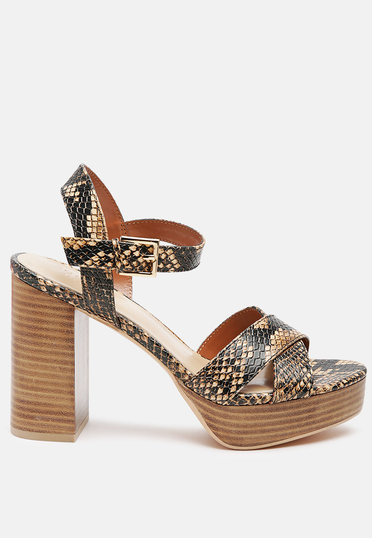 Chypre High Heeled Block Sandal