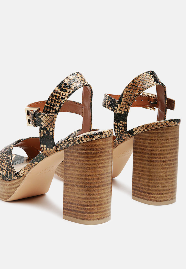 Chypre High Heeled Block Sandal