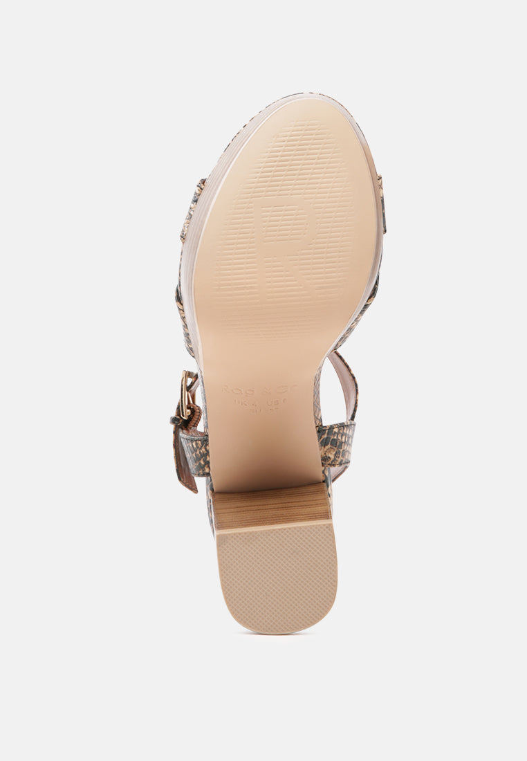 Chypre High Heeled Block Sandal